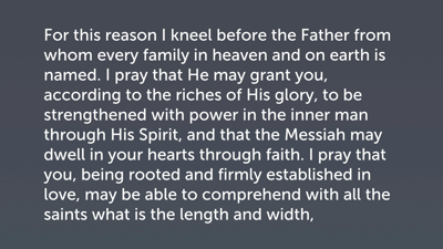 Prayer and Praise (Eph 3:14–21)