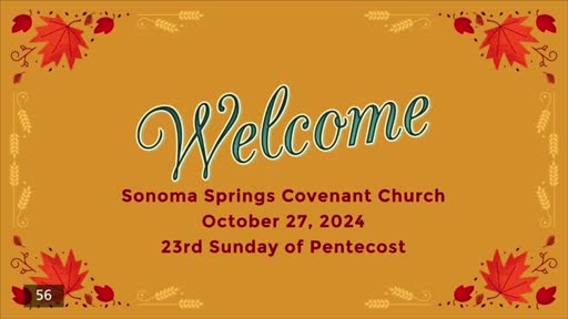 27-Oct-24:  Pastor Christy teaches "Assisted Living Part III - Down to the Basics" -  Reading:  Psalm 23