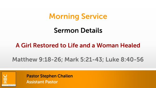 A Girl Restored to Life and a Woman Healed