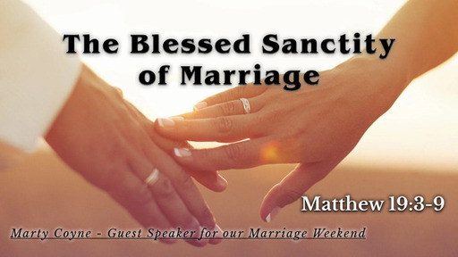 The Blessed Sanctity of Marriage - Matthew 19:3-9