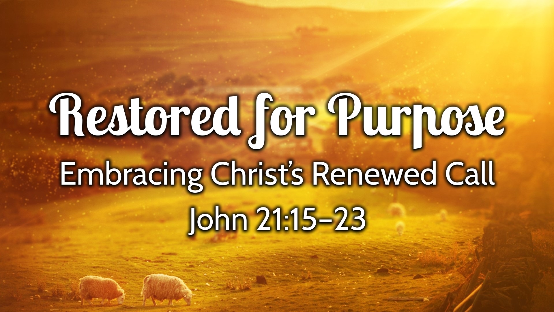 Restored for Purpose - Mar. 30th, 2025