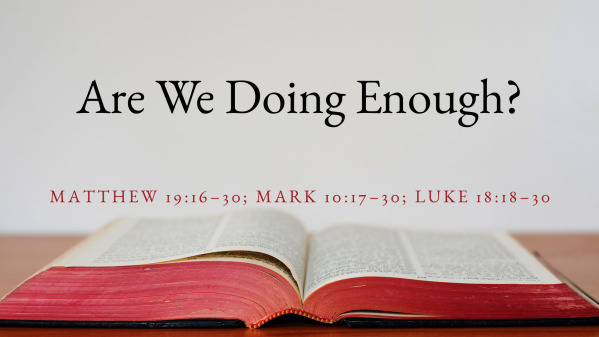 Are We Doing Enough?