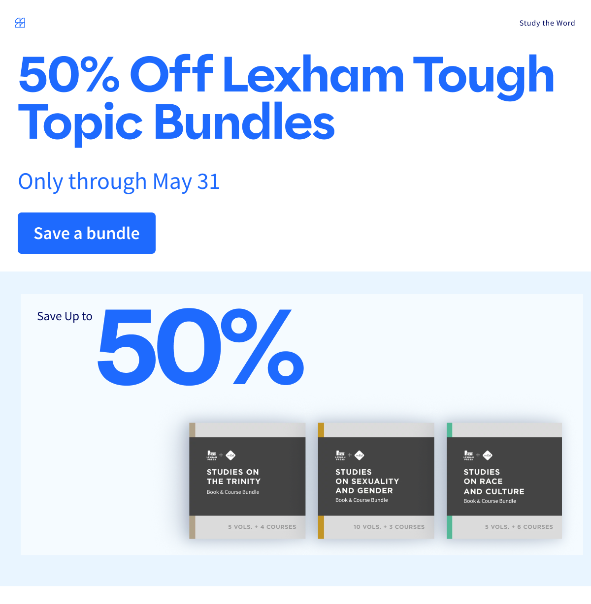50% Off Lexham Topic Bundles