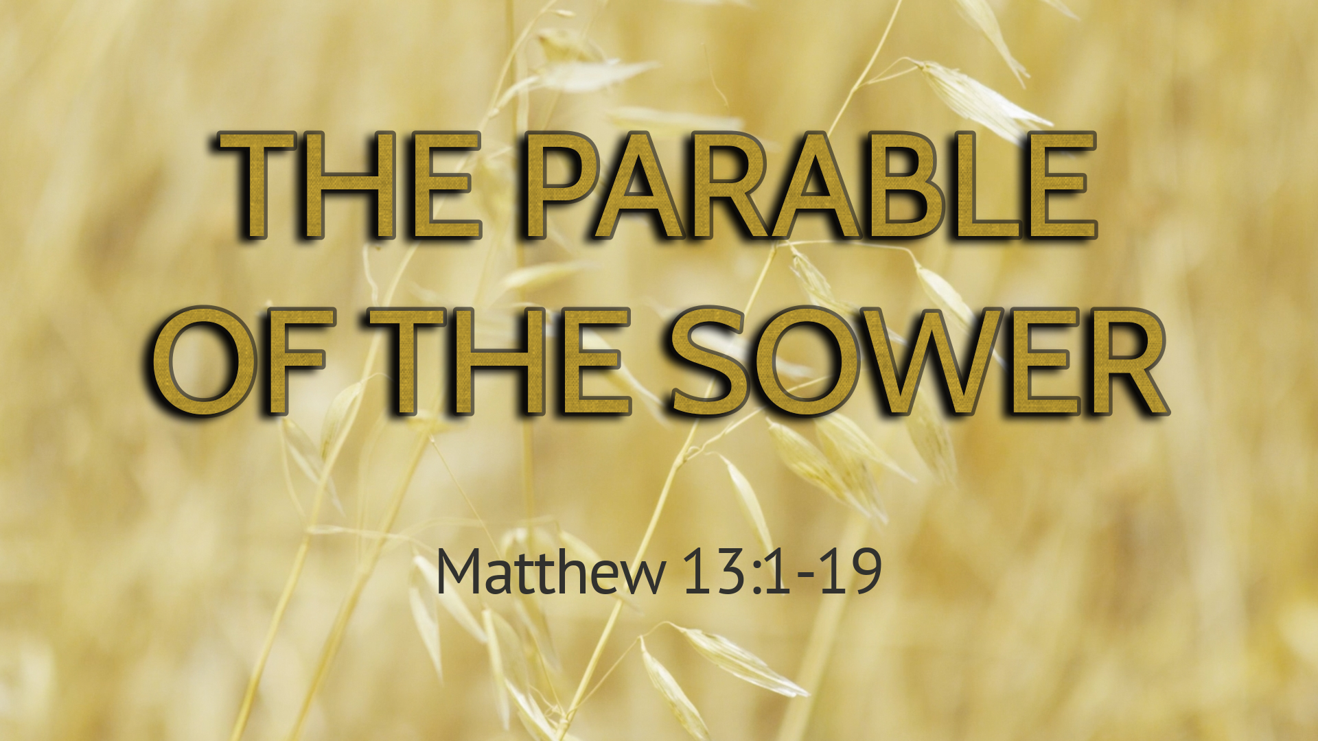The Parable Of The Sower - Logos Sermons