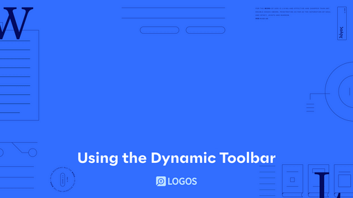Using the Dynamic Toolbar