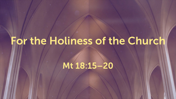 For the Holiness of the Church