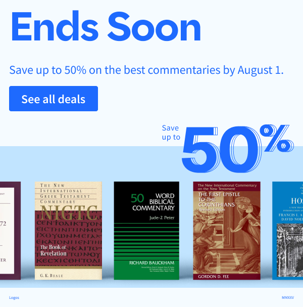 Ends Soon: Save up to 50% on the best commentaries by August 1.