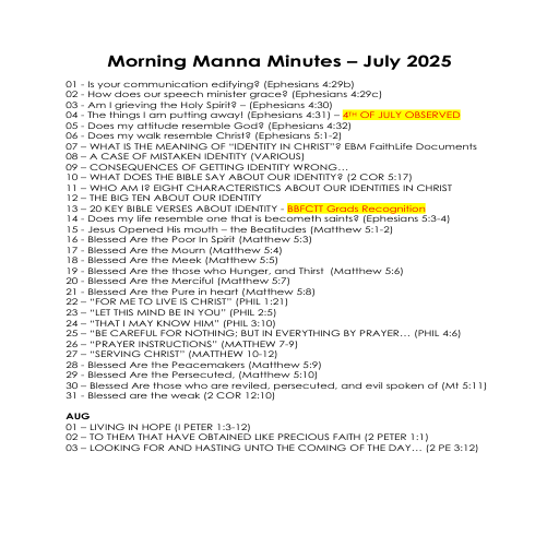 00 Morning Manna Minutes - July 2025