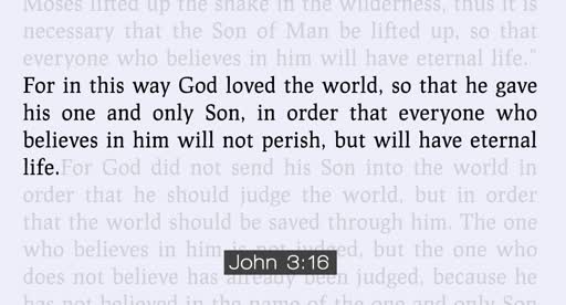 John 3:16 Onscreen Bible