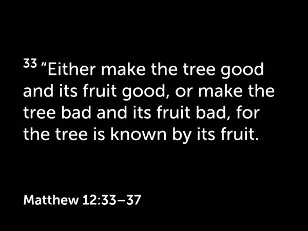 A Tree Is Known By Its Fruit (Matthew 12:33-37)