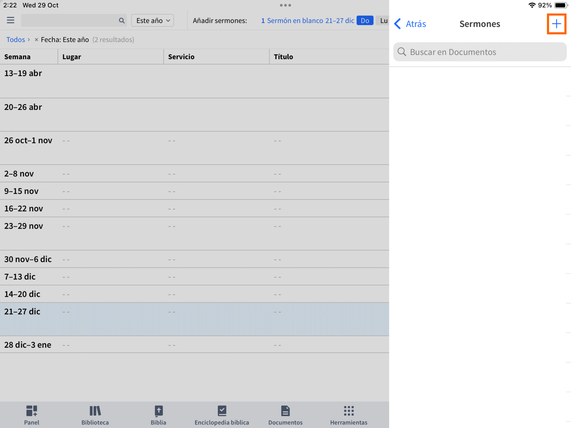 Administrador De Sermones - Movil - Crear Plantilla Sermon