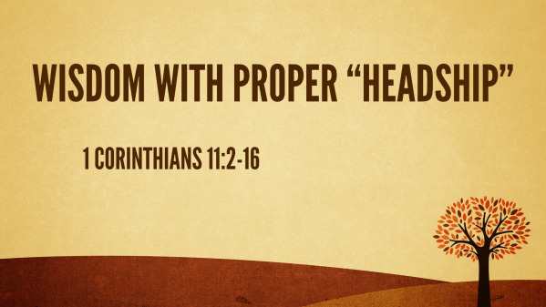 Wisdom with Proper "Headship"