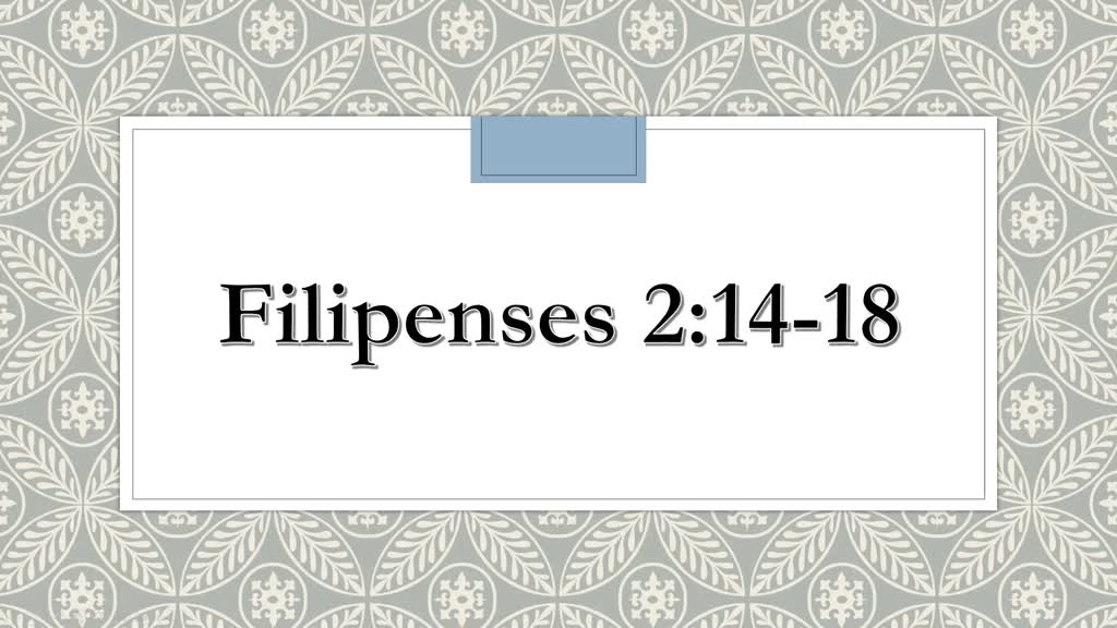 Filipenses 2:14-18