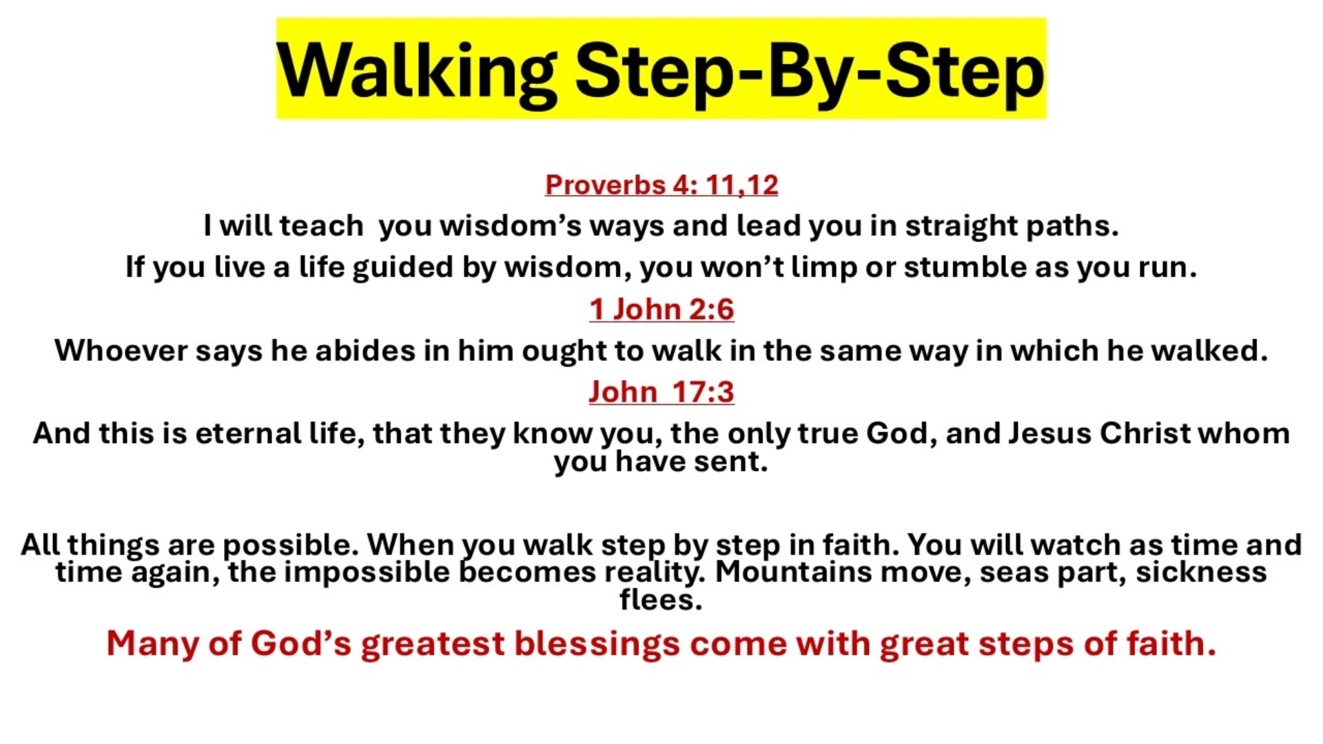 Walking Step-By-Step - Sunday, November 16, 2025