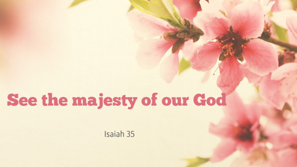 They shall see the majesty of our God