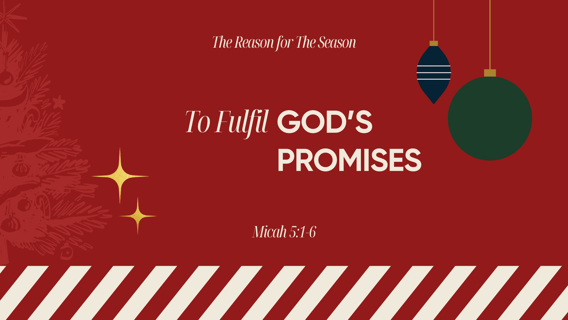 To fulfil God's Promises
