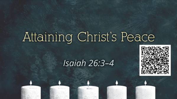 Attaining Christ's Peace