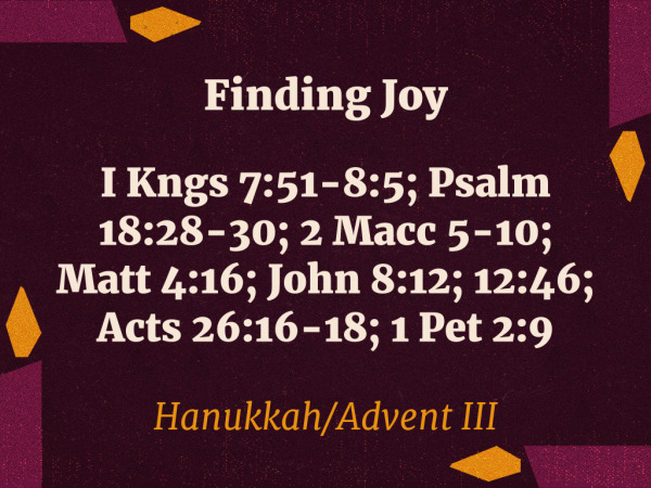 5786/2025 Hanukkah/Advent III