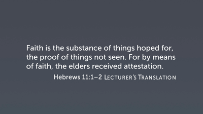 “Faith” in Hebrews