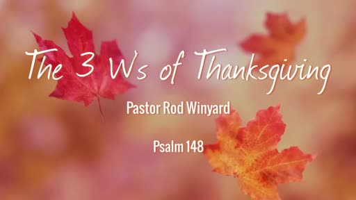 The 3 W's of Thanksgiving
