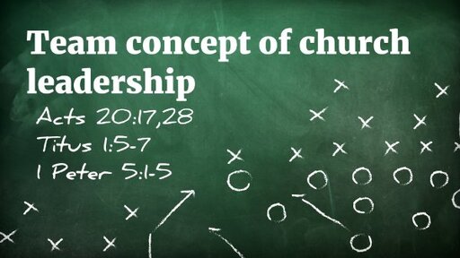 The Team Concept Of Church Leadership