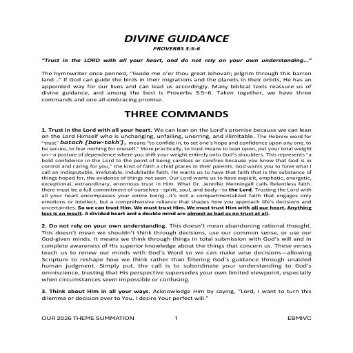 DIVINE GUIDANCE (FLE)