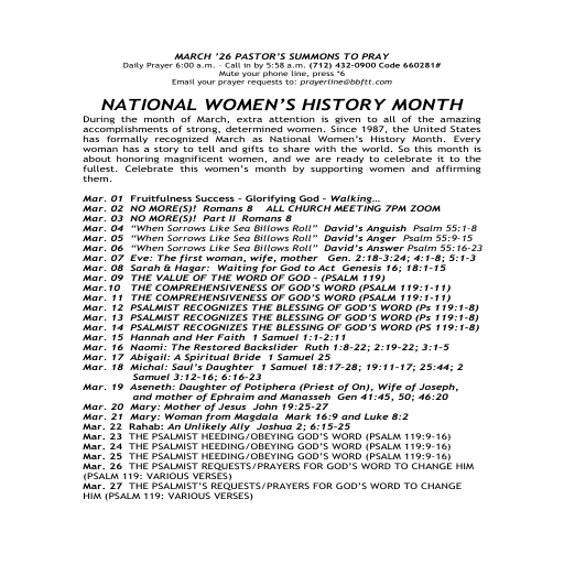 00 MARCH PASTOR's SUMMONS