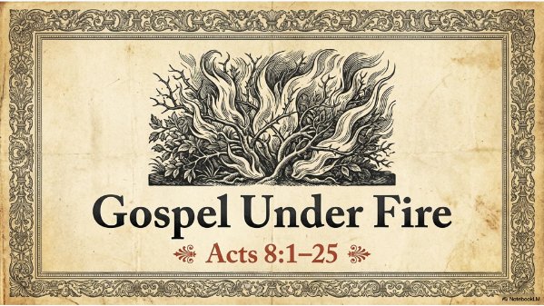 March 15, 2026 - Gospel Under Fire | Acts 8:1-25