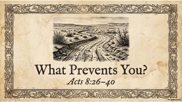 March 22, 2026 - What Prevents You? | Acts 8:26-40
