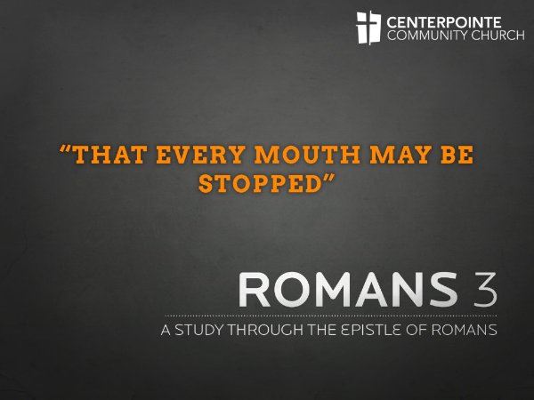 That Every Mouth May be Stopped