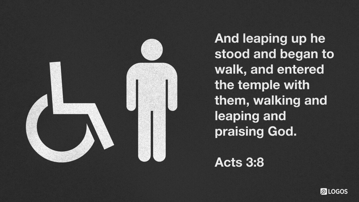 Verse art for Acts 3:8