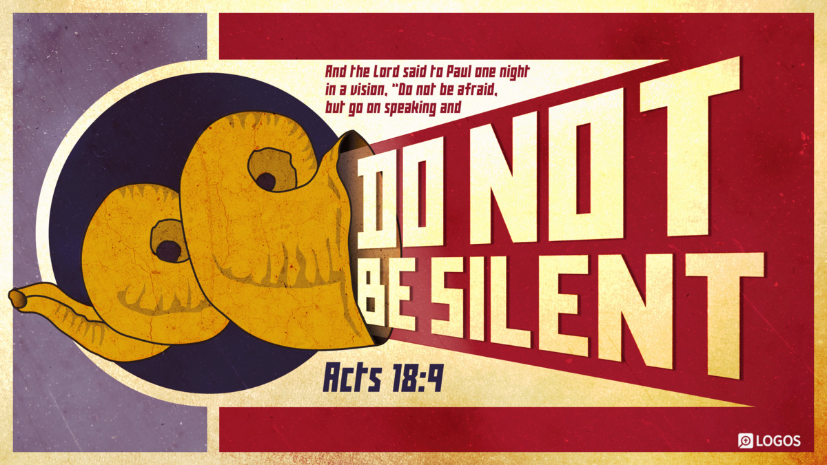 Verse art for Acts 18:9