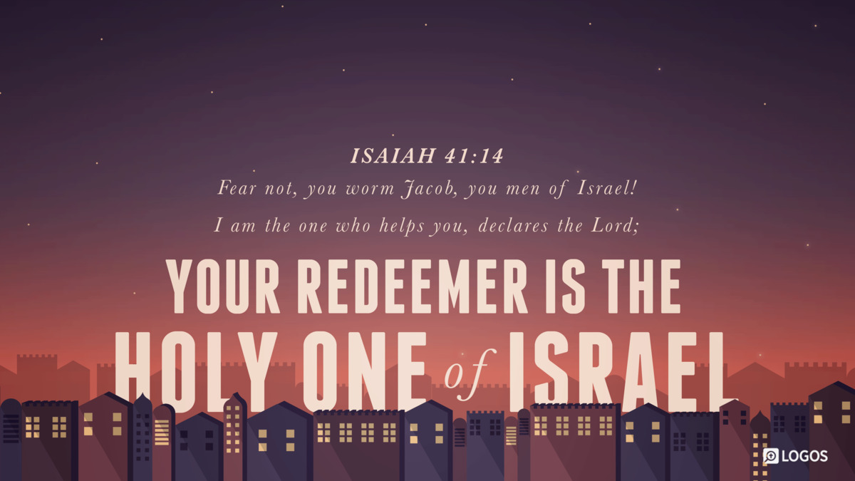 Verse art for Isaiah 41:14