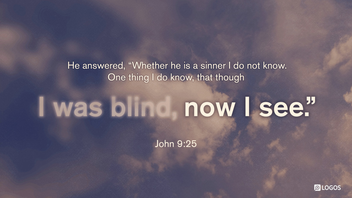 Verse art for John 9:25