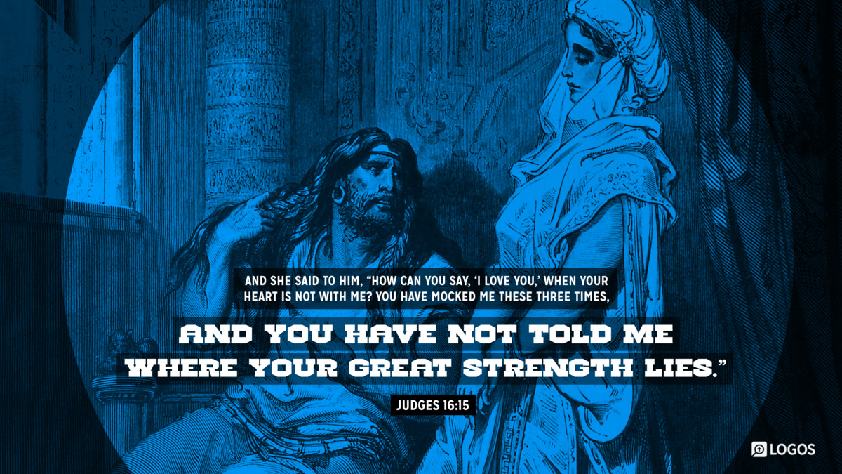 Verse art for Judges 16:15