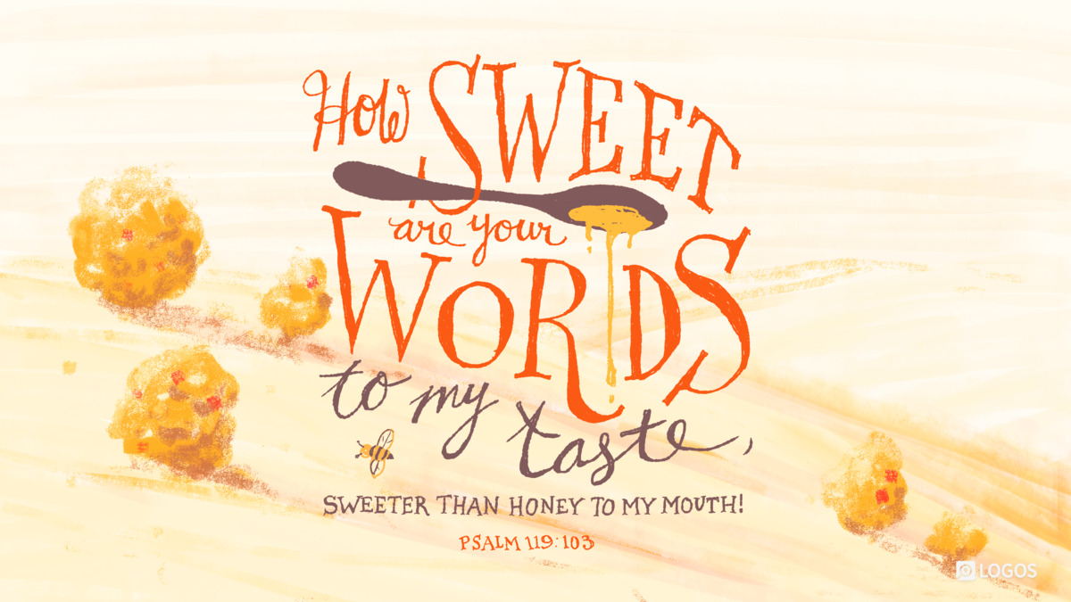 Verse art for Psalm 119:103