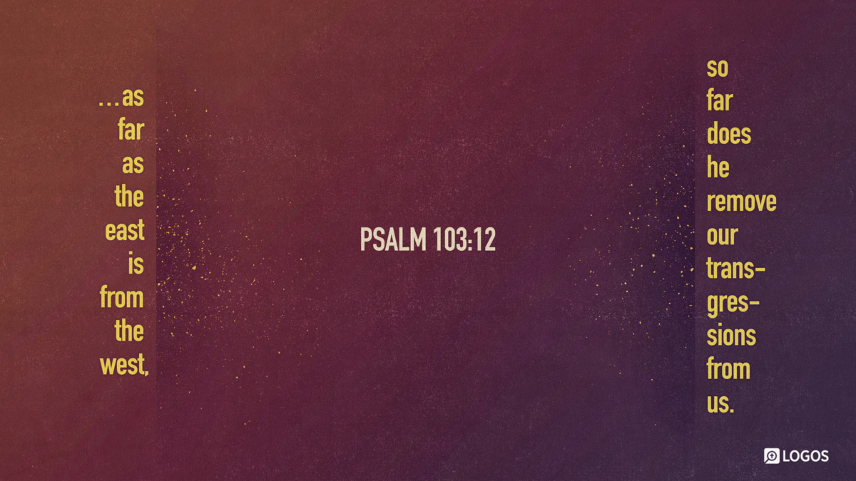 Verse art for Psalm 103:12