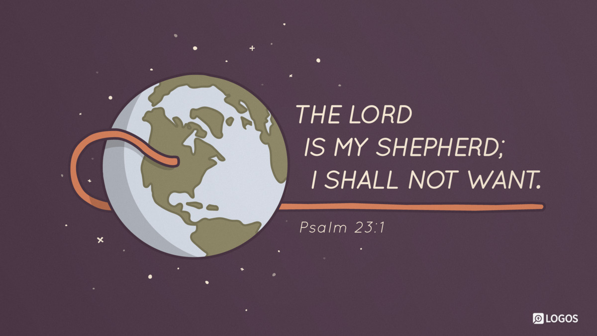 Verse art for Psalm 23:1