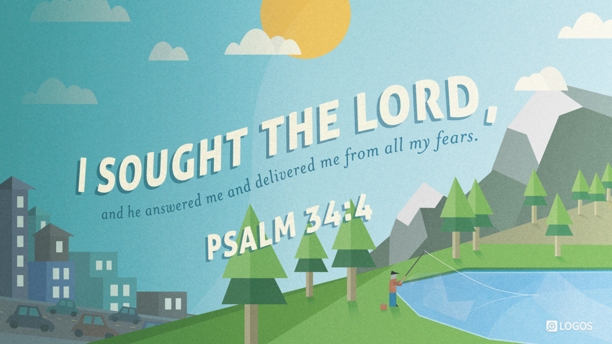 Verse art for Psalm 34:4