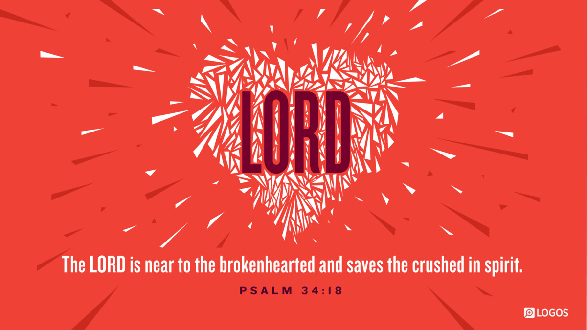 Verse art for Psalm 34:18