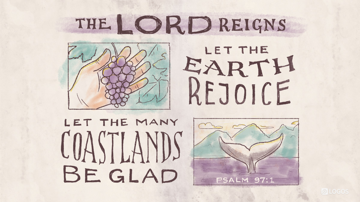 Verse art for Psalm 97:1