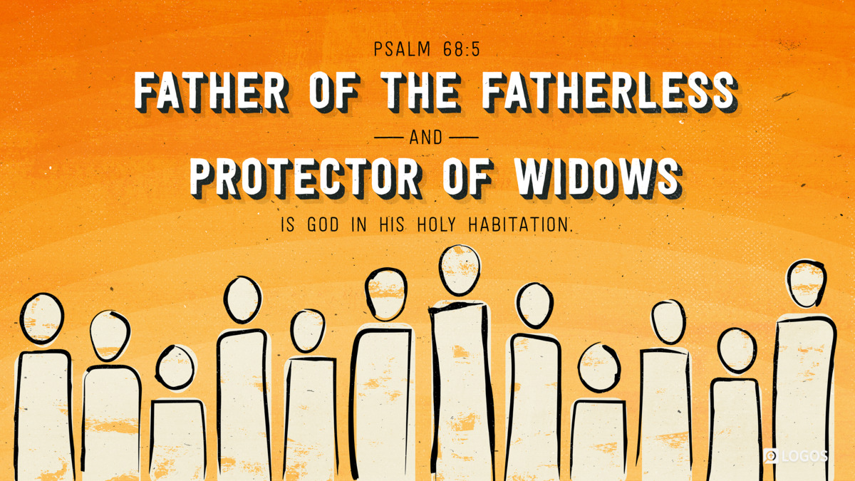 Verse art for Psalm 68:5