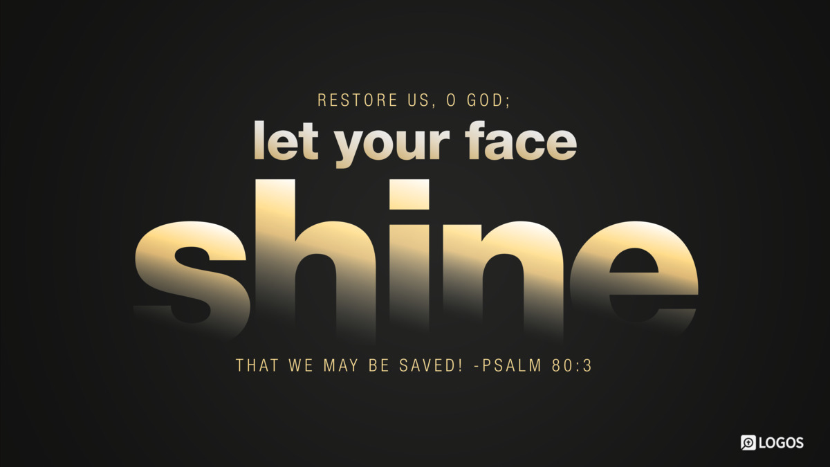 Verse art for Psalm 80:3