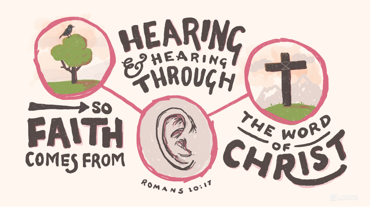 Verse art for Romans 10:17