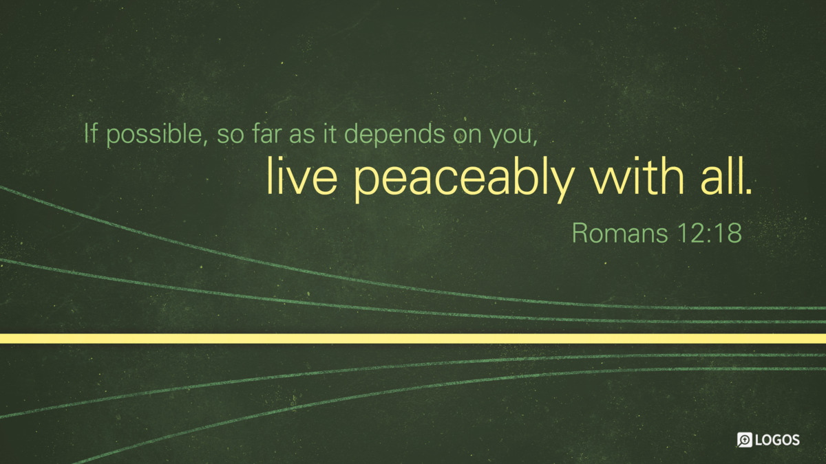 Verse art for Romans 12:18
