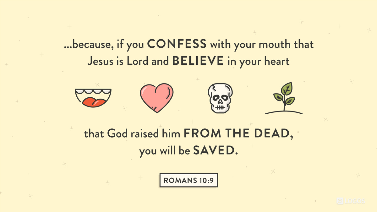 Verse art for Romans 10:9