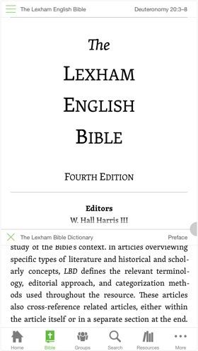 Lexham English Bible, a clear, modern translation of the Bible