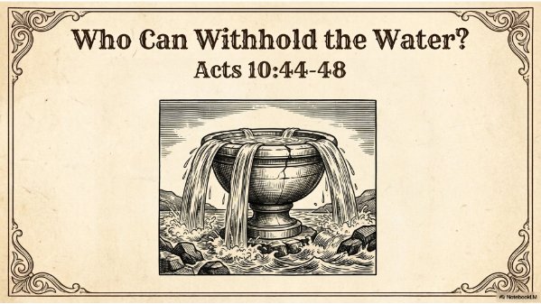 June 7, 2026 - Who Can Withhold the Water? | Acts 10:44-48