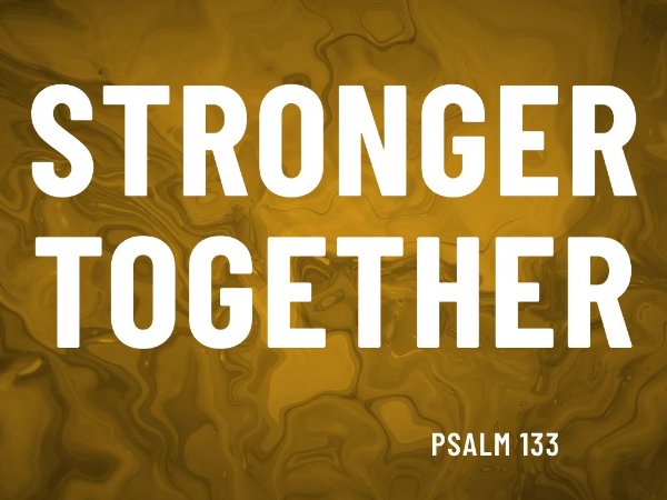 8/16/2026 - Stronger Together - Psalm 133