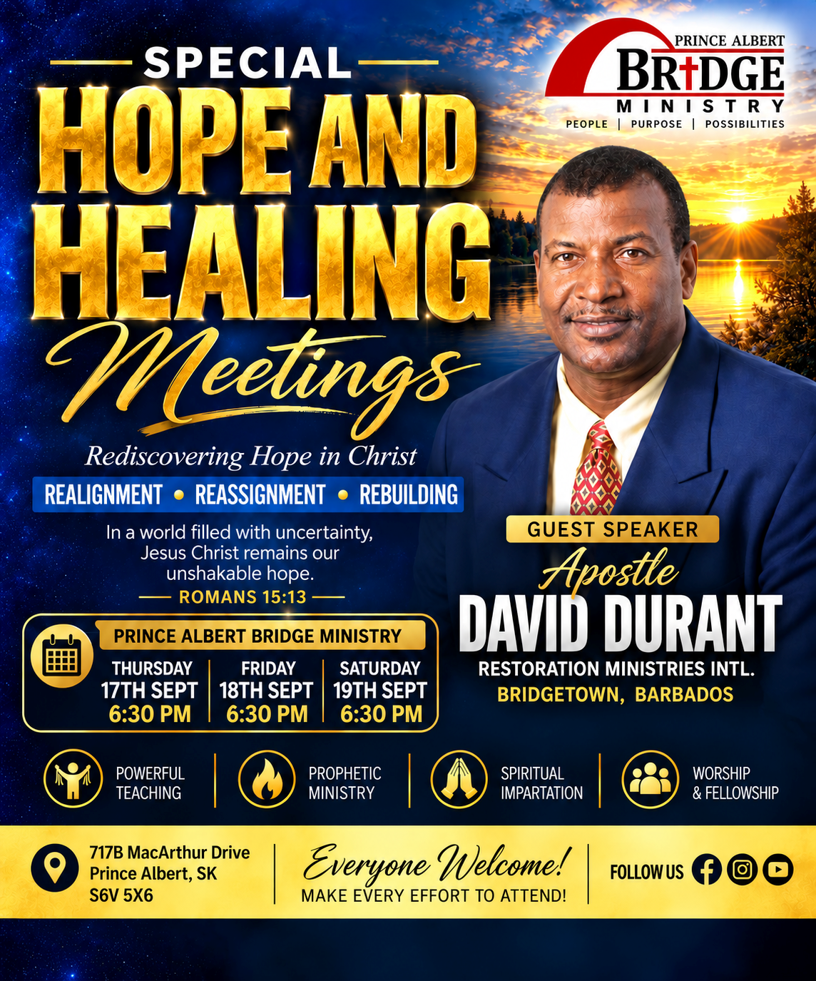 September 18, 2026 - Hope and Healing Conference w/ Apostle David Durant - Day 2